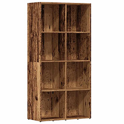 vidaXL Bibliothèque vieux bois 66x30x130 cm bois d'ingénierie