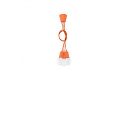 Luminaire Center Suspension DIEGO PVC orange 3 ampoules