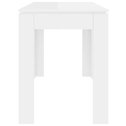 Maison Chic Table de salle à manger,Table à dîner Blanc brillant 120x60x76 cm Aggloméré -GKD12692 pas cher