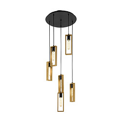 EGLO Plafonnier suspendu 6 lampes Cluster noir