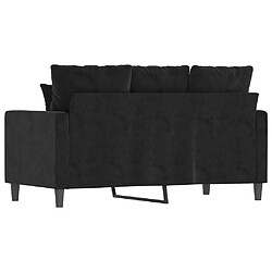 Maison Chic Canapé à 2 places,Sofa de Salon,Canapé droit Noir 120 cm Velours -GKD414042 pas cher