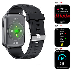 Acheter Universal Montre intelligente de sport Hommes Femmes Fond d'écran personnalisé Montre intelligente Température du corps Montre de surveillance du rythme cardiaque IOS (noir)