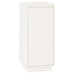 vidaXL Armoire à chaussures Blanc 35x35x80 cm Bois de pin massif