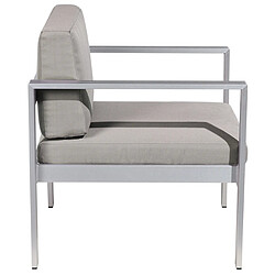 Beliani Chaise de jardin SALERNO Métal Gris foncé pas cher