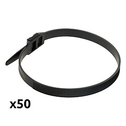 Lot de 50 colliers de câblage 9x 260mm noir - Zenitech