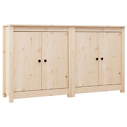 vidaXL Buffets 2 pcs 70x35x80 cm bois massif de pin