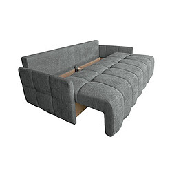 Mes Canapé 3 places convertible en tissu doux gris foncé - RIZDA pas cher