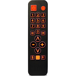 SANAG Sdf00400 Feincontrol Telecommande Universelle Avec De Grands Boutons Lumineux Fonction D'Apprentissage Noir