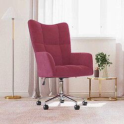 vidaXL Chaise de relaxation Rouge bordeaux Velours