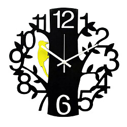 Acheter horloge murale en forme d'arbre temps 12h affichage quartz horloge décorative facile lire un