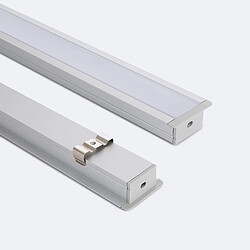 Avis Ledkia Profilé Aluminium Encastrable 2m Pour Ruban LED jusqu'à 25 mm 2 m