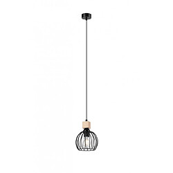 Lumière Suspension Sienna Bois,acier Noir 1 ampoule 107cm