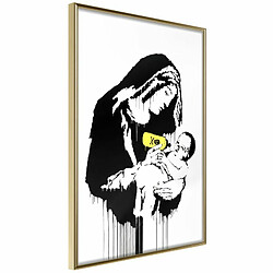 Paris Prix Affiche Murale Encadrée Banksy Toxic Mary 20 x 30 cm Or