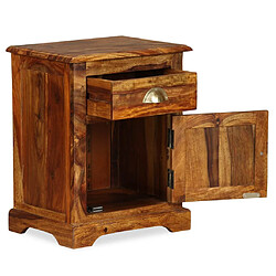 Helloshop26 Table de nuit chevet commode armoire meuble chambre bois massif de sesham 40 x 30 x 50 cm 1402013 pas cher