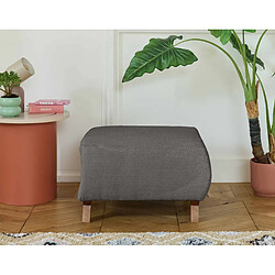 Bestmobilier Cristal - pouf modulable - 65 cm - en velours texturé