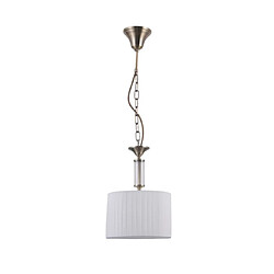 Luminaire Center Suspension Ferlena Verre,Acier,Tissu Antique Bronze