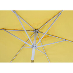 Decoshop26 Parasol de jardin 2x3m rectangulaire inclinable polyester/aluminium 4,5kg jaune 04_0003893