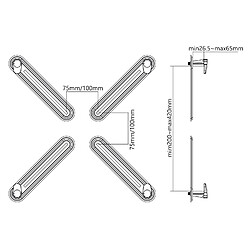 Acheter Adaptateur pour écrans sans norme VESA (sans trous) Maclean MC-899, noir, 13"-27", 8kg max