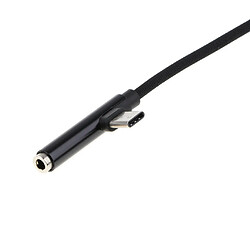 2 En 1 USB-C vers Chargeur u0026 3.5mm AUX pour Android Splitter Audio Cable noir pas cher