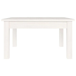 Avis Maison Chic Table basse,Table Console Table d'appoint, Table pour salon Blanc 55x55x30 cm Bois massif de pin -MN32272