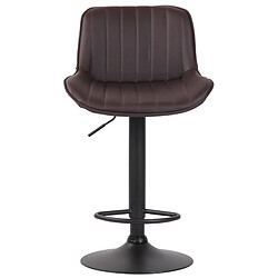 Non Tabouret de bar Lentini simili cuir noir