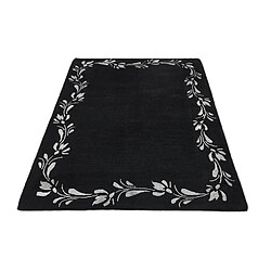 Avis Vidal Tapis de laine 185x127 noir Darya