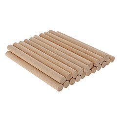 Acheter 20x Bâton De Tige En Bois Rond Goujon Bâton De Modélisation En Bois Bricolage Inachevé 12 Mm X 150 Mm