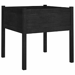 Maison Chic Jardinière,Bac à fleurs - pot de fleur d'extérieur Noir 70x70x70 cm Bois de pin massif -GKD39435