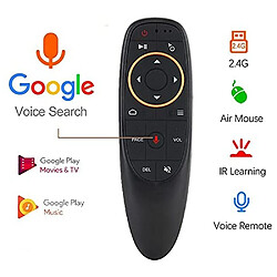 Avis G10s 2.4G Télécommande Air Mouse Smart TV Télécommande avec Apprentissage IR et Commutateur Vocal - Noir