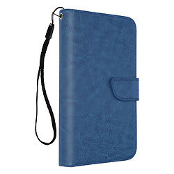 Avizar Etui Smartphone 5,0 à 5,3'' Portefeuille Mutirangements Caméra Slide bleu