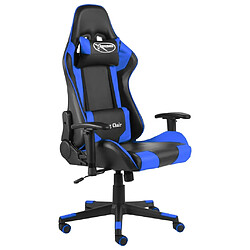 Maison Chic Chaise de jeu, Chaise gaming pivotante, Fauteuil gamer d'ordinateur,Chaise de Bureau Bleu PVC -GKD61908