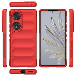 Acheter Htdmobiles Coque pour Huawei Honor 70 5G - housse etui silicone gel fine + film ecran - ROUGE