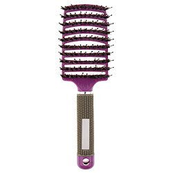 salon poils brosse à cheveux coiffage cuir chevelu massage évent pagaie peigne violet