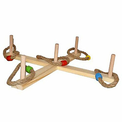 Jeu en Bois Lancer d'Anneaux 50cm Naturel