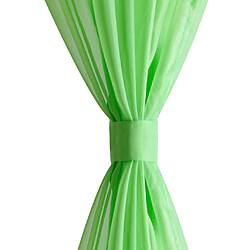 Avis vidaXL Rideau fin Vert pomme 140x175 cm 2 pcs