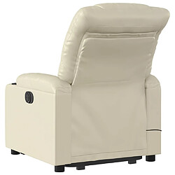 Acheter vidaXL Fauteuil inclinable de massage électrique crème similicuir