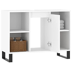 Acheter Maison Chic Armoire de salle de bain,Meuble de rangement,Meuble haut blanc 80x33x60 cm bois d'ingénierie -GKD172547