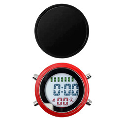 Mini Réveil Imperméable à L'eau Numérique Horloge Moto Yacht Boat Red-Black