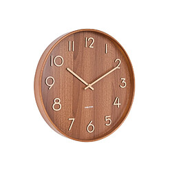 Karlsson Horloge murale grand modèle Pure - Bois brut