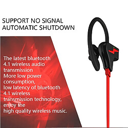 Wewoo Ecouteur Bluetooth pour iPhone sans fil stéréo Sport Crochet d'oreille écouteurs avec contrôle du volume Mic Soutien Handfree Appel Samsung HTC Sony et Smartphones Rouge pas cher