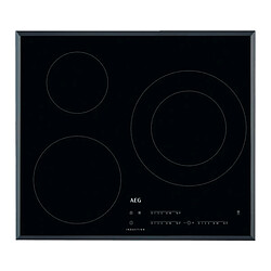 AEG IKB63402FB Table de Cuisson 7350W 3 Foyers Électronique Induction Encastré Verre Trempé Noir