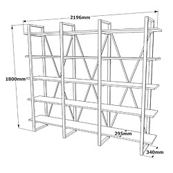 Acheter Concept Usine Meuble à étagères bois et métal ASTORIA