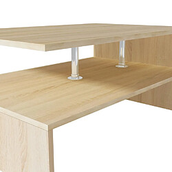 Avis Maison Chic Tabls basse,Table Console pour salon en aggloméré 90 x 59 x 42 cm Chêne -MN75561