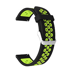 Bracelet en silicone double couleur noir/vert pour votre Garmin Move Luxe/Move Style/Move 3/Move Venu