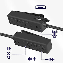 Écouteurs Kit piéton Bluetooth Design micro-cravate Autonomie 5h Defunc Noir pas cher