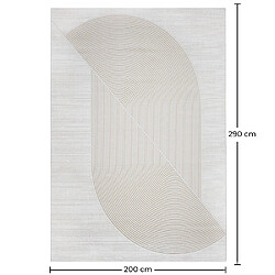 Acheter ICONIK INTERIOR Grand Tapis Design Contemporain et Moderne - Beige (290x200 cm) - Buka Beige