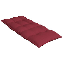 Acheter vidaXL Coussins de chaise à dossier haut lot de 4 rouge bordeaux