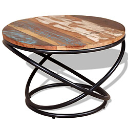 vidaXL Table basse Bois de récupération massif 60x60x40 cm 