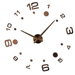 moderne diy grande horloge murale grande montre 3d miroir quartz analogique horloge café pas cher