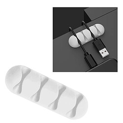 Clips De Câble Porte-cordon Multifonction Organisateur De Fil Pour écouteurs Blanc 4 Emplacements pas cher